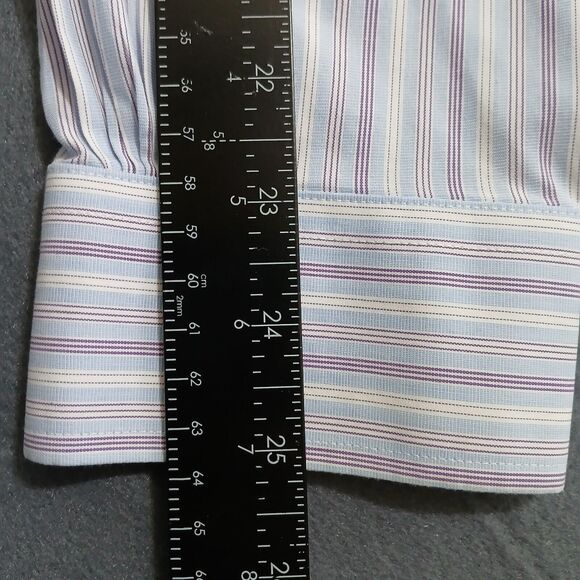 Brooks Brothers Men 35 16.5 Classic Striped Non Iron Button Up Dress Shirt - Picture 10 of 10